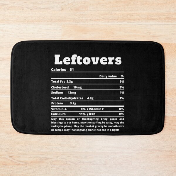 Item preview, Leftovers Nutritional Facts Funny Thanksgiving Food designed and sold by MoMasry.