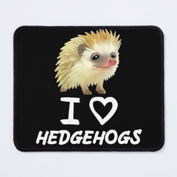 Item preview, White Funny I Love Hedgehogs for Hedgehog Lovers designed and sold by Mochi-Merch.
