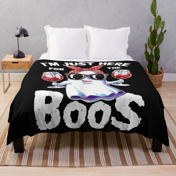 Item preview, I'm Just Here For The Boos Funny Halloween Ghost Cute Women designed and sold by hanesmlwn64.