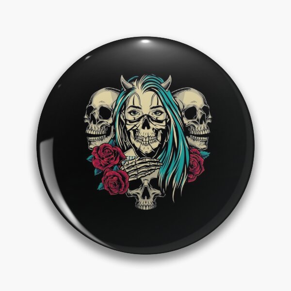 Item preview, Skull with floral Halloween Shirt  Classic T-Shirt designed and sold by GlobalSpace.