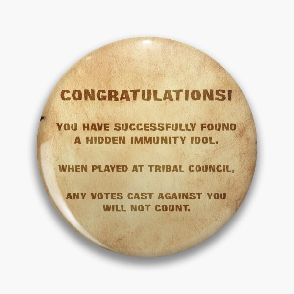 Item preview, Immunity Idol Parchment designed and sold by yeekonline.