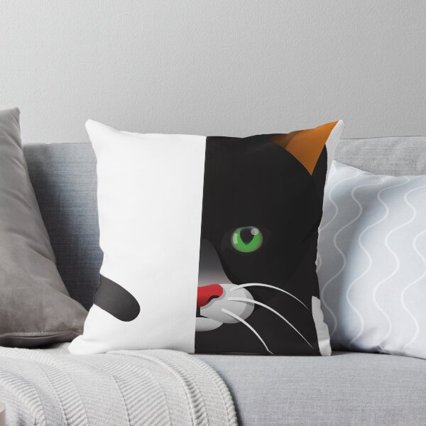 Item preview, Black Cat Peeking / Black Animal / Black Cat / Black and white design designed and sold by BeatyinChaos.