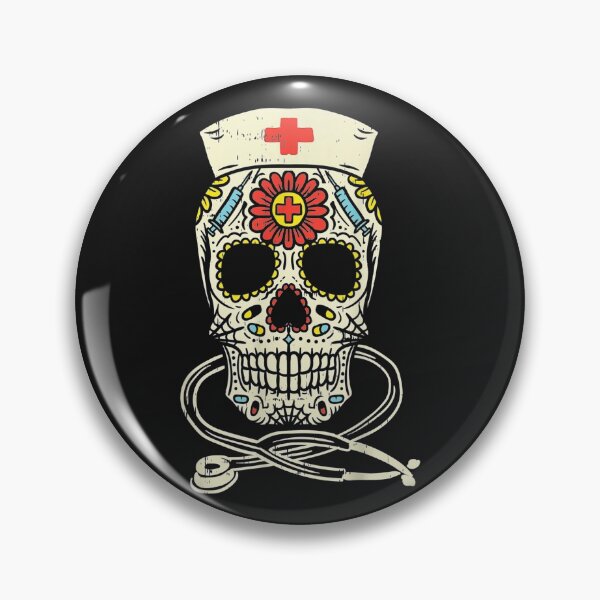 Item preview, Nurse Sugar Skull Stethoscope RN Medical Halloween Costume designed and sold by hanesmlwn64.