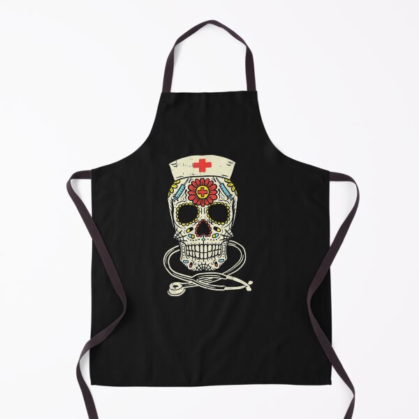 Item preview, Nurse Sugar Skull Stethoscope RN Medical Halloween Costume designed and sold by hanesmlwn64.