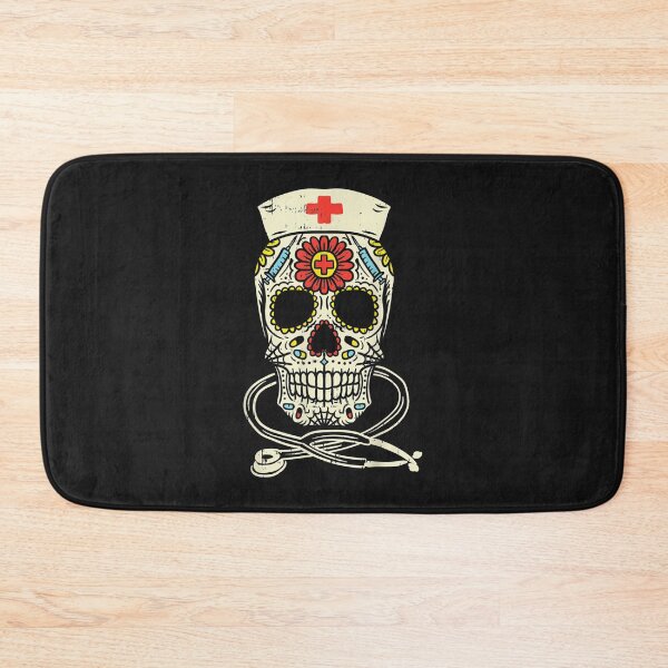 Item preview, Nurse Sugar Skull Stethoscope RN Medical Halloween Costume designed and sold by hanesmlwn64.