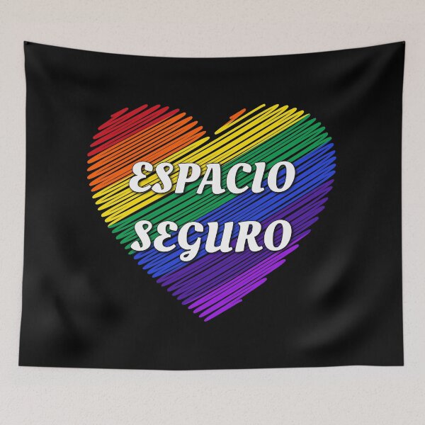 Item preview, Espacio Seguro LGBTQ+ heart | Safe Space lgbtq+ support prideflag rainbow designed and sold by LolioGifts.