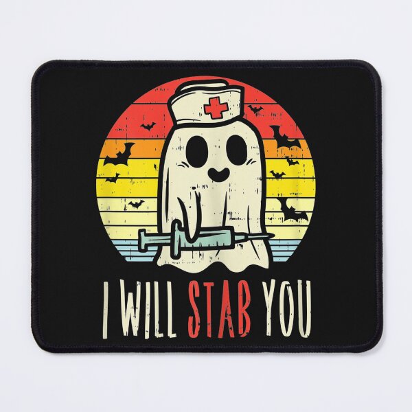 Item preview, Womens Will Stab You Ghost Nurse Retro Halloween 2021 Nursing RN designed and sold by hanesmlwn64.