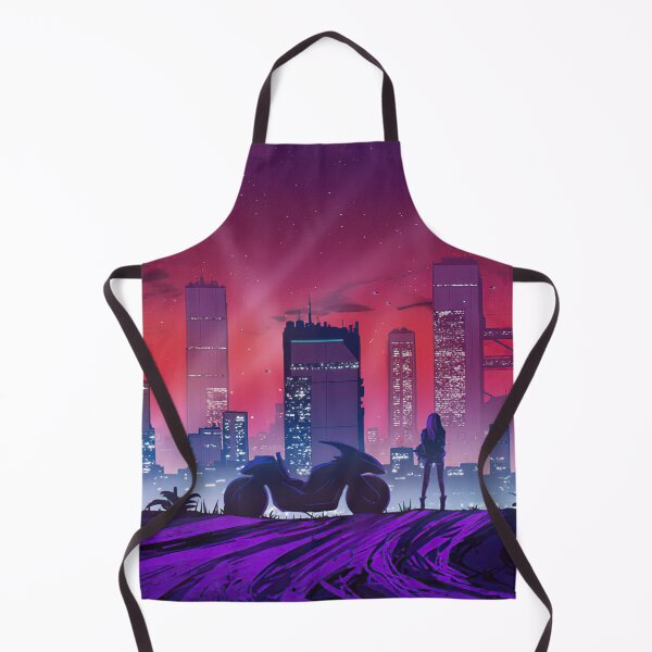 Item preview, Cyber World Retro Cityscape Women Biker designed and sold by Rakuten Mallor.