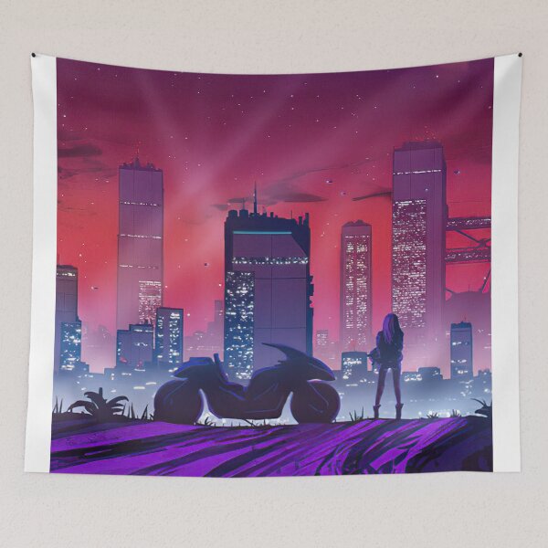 Item preview, Cyber World Retro Cityscape Women Biker designed and sold by Rakuten Mallor.