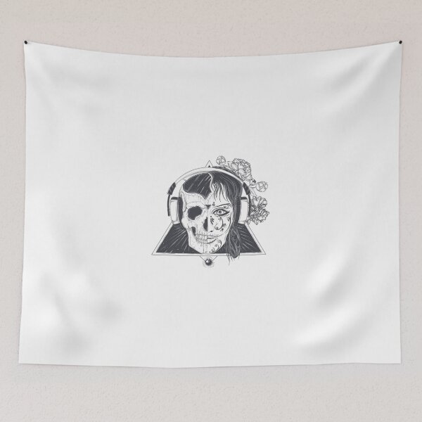 Item preview, Skull with floral Halloween Shirt  designed and sold by GlobalSpace.
