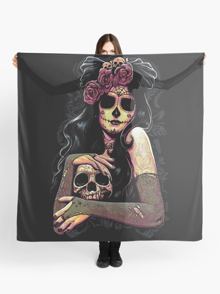 Ladies hotsell skull scarf