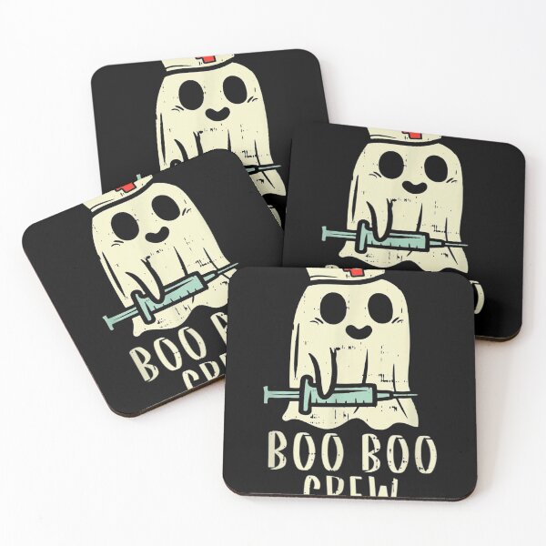 Item preview, Boo Boo Crew Nurse Hallo Nurses RN Ghost Cute Retro designed and sold by Flamingo92.