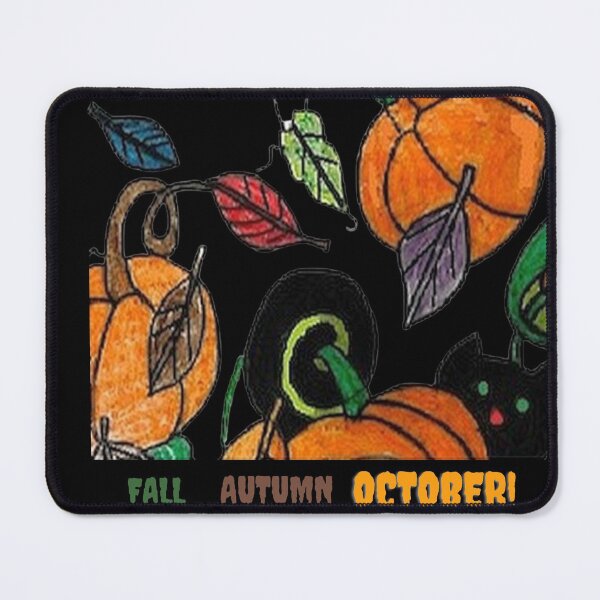 Item preview, October Autumn Colors. Duck Shaped Pumpkin Black Cat Halloween designed and sold by Holymaud.