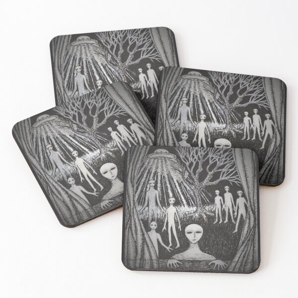 Item preview, A is for Aliens  designed and sold by The Mysterious Domain Alyne Whiteswan Fine Art Prints and Merch.