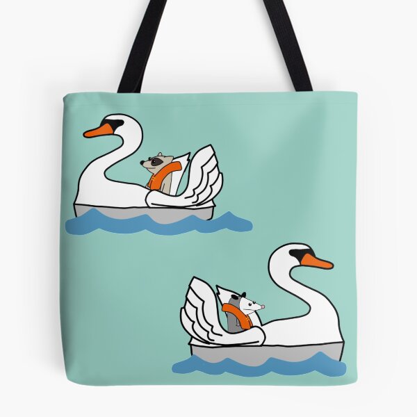 Item preview, Possum and Raccoon Swan Boats designed and sold by Roanasaurus.