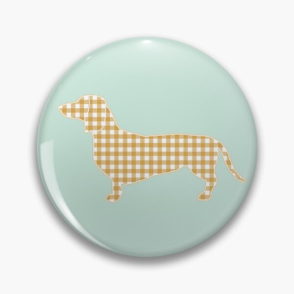 Item preview, Gingham Dachshund Fawn Cream designed and sold by 8PawsStudio.