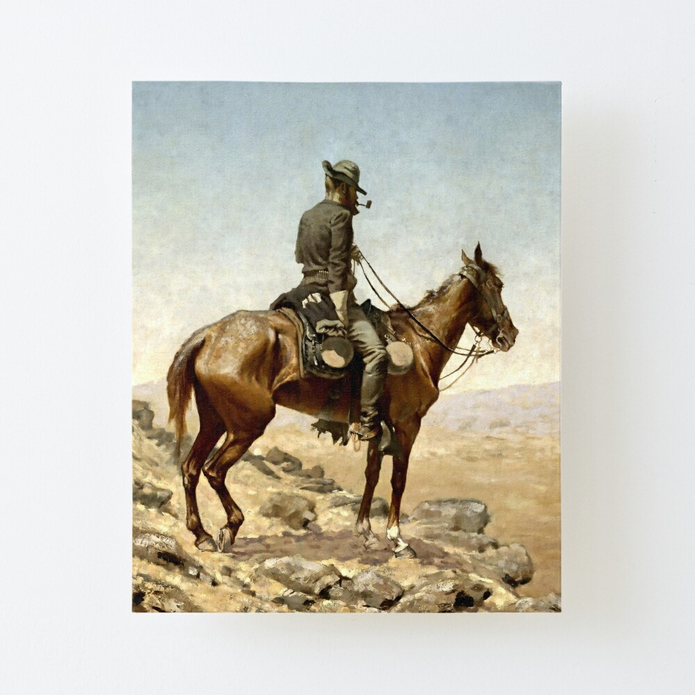 The Lookout” Cowboy Art by Frederic Remington" Mounted for Sale by PatricianneK | Redbubble