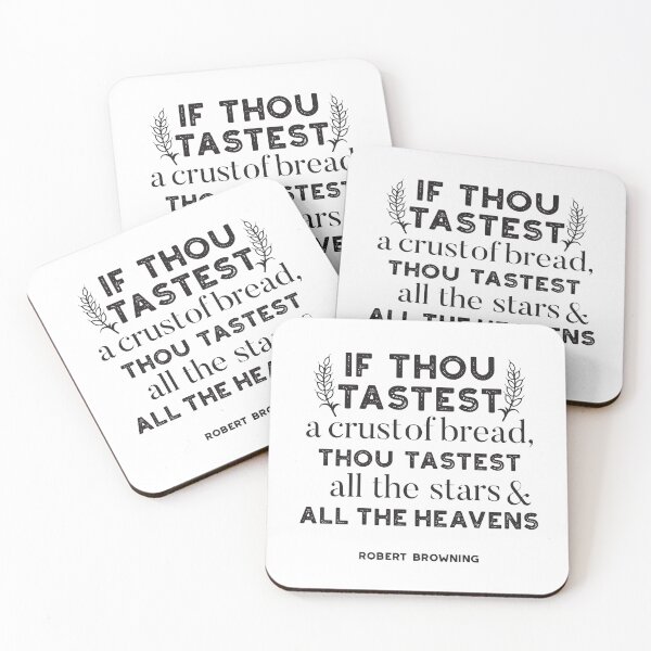 Item preview, Bread quotes by Robert Browning and floral pattern v2 designed and sold by FlinArt.