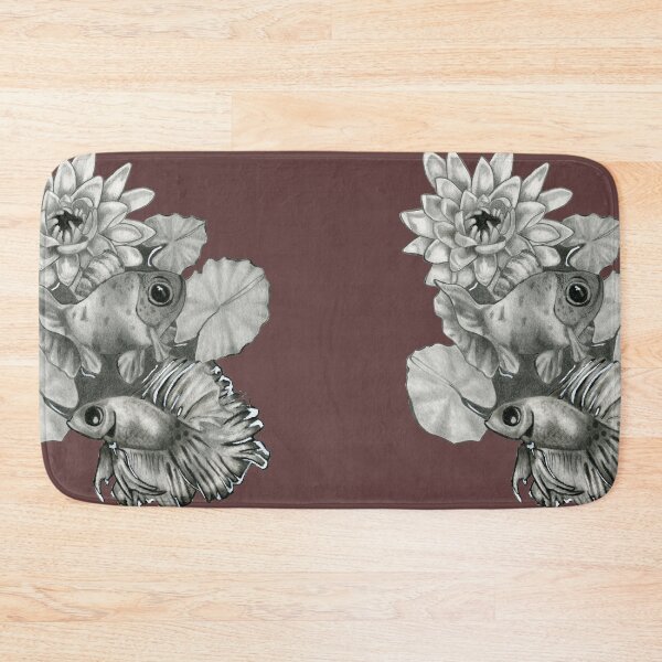 Item preview, Fish with water lily and leaves designed and sold by KnowingWonder.