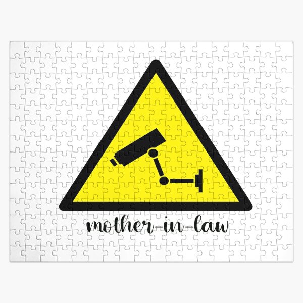 funny mother in law cctv quote design  Jigsaw Puzzle