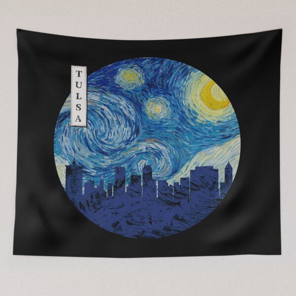 Item preview, Tulsa Starry Night Van Gogh Circle designed and sold by DFerraz.