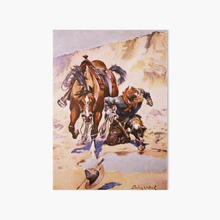 Texas Cowboy” by Stanley L Wood Art Board Print for Sale by PatricianneK