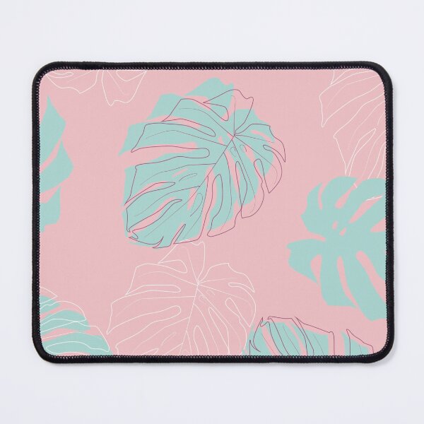Item preview, tropical bright colors, with tropical leaves and teaf outline tropical leaf designed and sold by CrankyCactus.