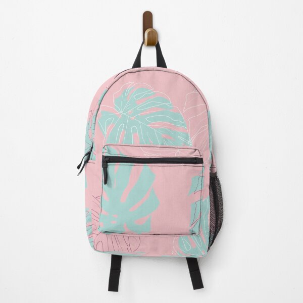 Item preview, tropical bright colors, with tropical leaves and teaf outline tropical leaf designed and sold by CrankyCactus.
