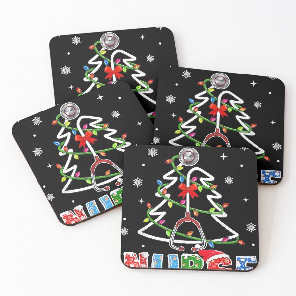 Item preview, Nurse Christmas Tree Stethoscope Rn Lpn Scrub Nursing Mas designed and sold by MichaelAgree.
