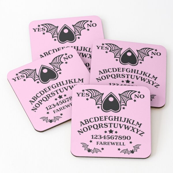 Item preview, Batwing Planchette Spirit Board - Black on Pink designed and sold by AliceQuinn.