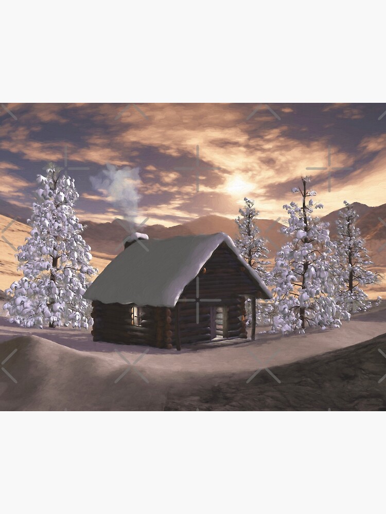 Winter Cabin  by Gypsykiss