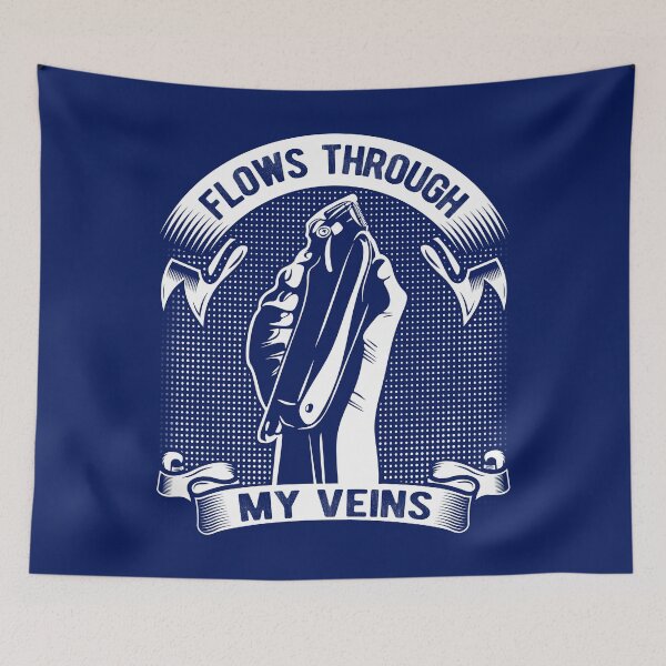 Item preview, Flows Through My Veins Hair Cutting Barber designed and sold by TrenddyArts.