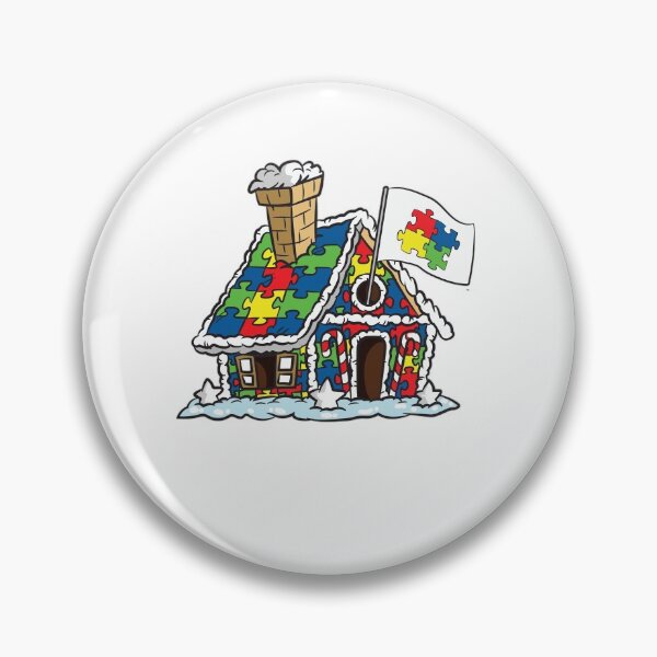 Artikelvorschau, Autism Awareness Gingerbread House ASD Christmas entworfen und verkauft von Moonpie90.