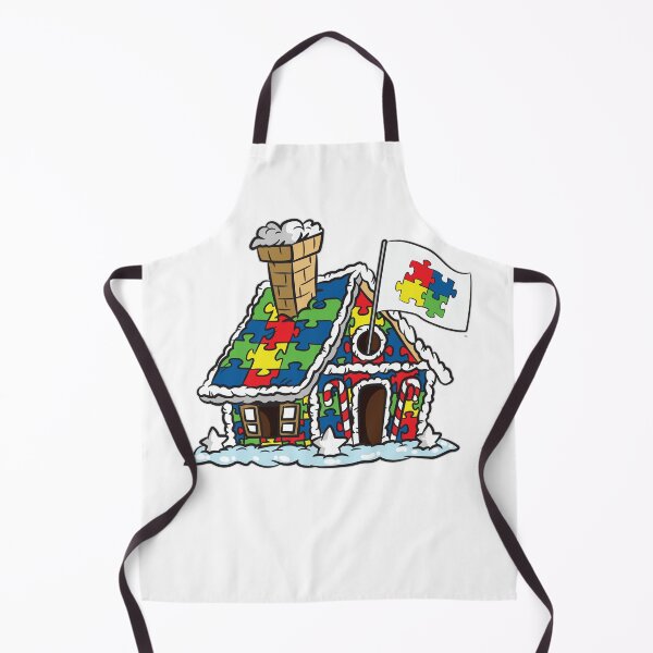 Aperçu de l'œuvre Autism Awareness Gingerbread House ASD Christmas créée et vendue par Moonpie90.
