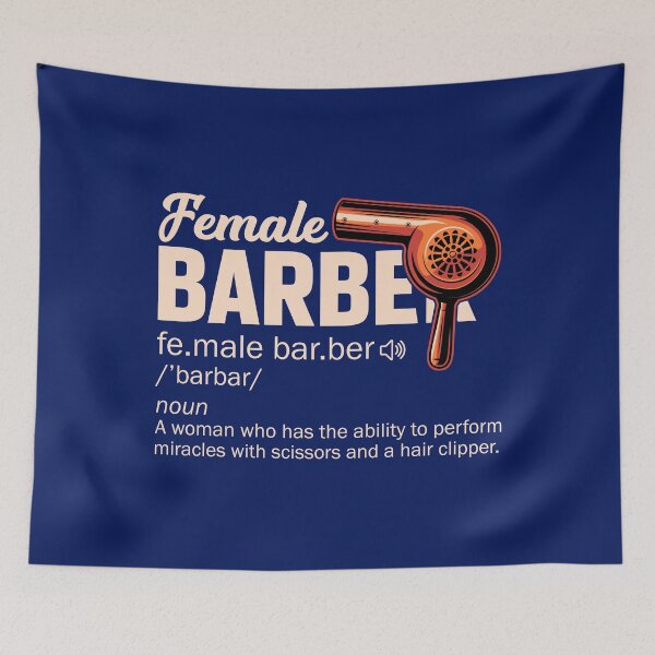 Item preview, Female Barber Definition Stylist designed and sold by TrenddyArts.