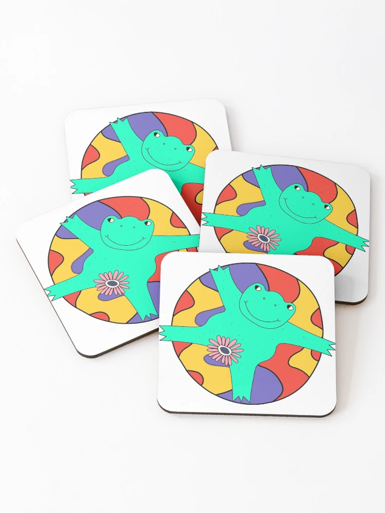 Thumbnail 1 of 5, Coasters (Set of 4), frogs designed and sold by Rondeboy.