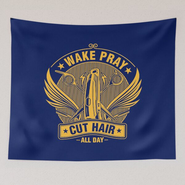 Item preview, Wake Pray Cut Hair All Day Barber  designed and sold by TrenddyArts.