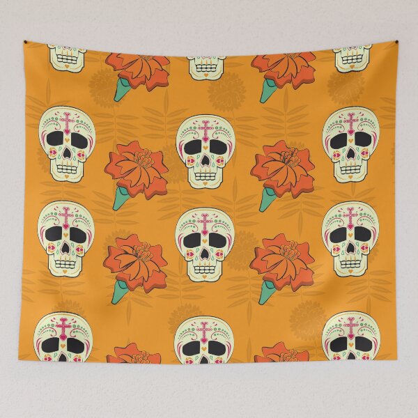 Item preview, Dahlias and Calaveras designed and sold by Orangegrph.