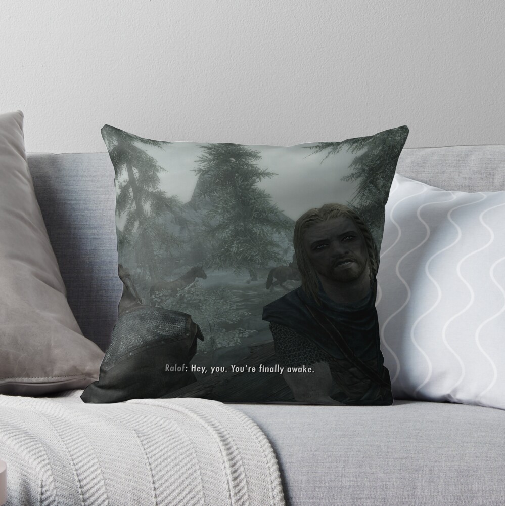 Professional Design Hey you. Your finally awake. Throw Pillow by MinyGeckoGaming TP-J76WICLQ
