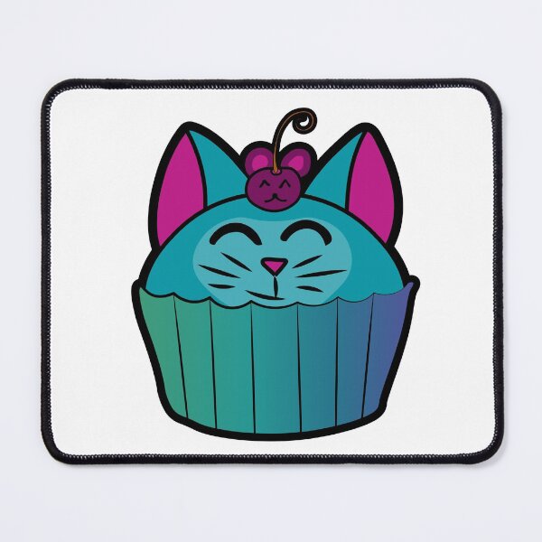 Item preview, Catcake With Mouse-Cherry - Turquoise designed and sold by Ryphna.