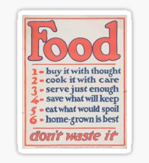United States Department of Agriculture Poster 0266 Food Don't Waste it Sticker