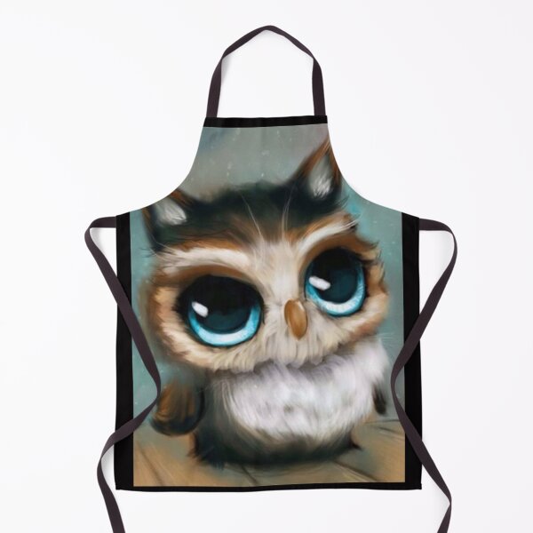 Item preview, Big Eyes Baby Owl Cuddling and Cute Black designed and sold by Rowena Jones.