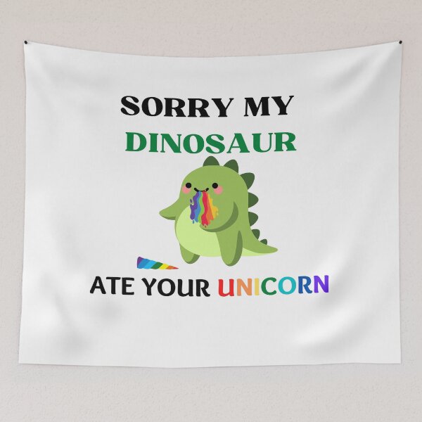 Item preview, Lo siento, mi lindo dinosaurio se comió tu unicornio designed and sold by Water Flick.