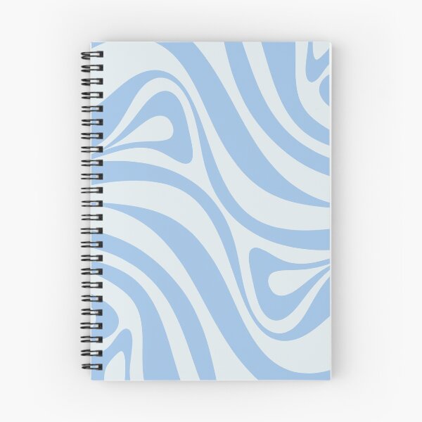 Aperçu de l'œuvre New Groove Retro Swirl Abstract en bleu poudré créée et vendue par kierkegaard.