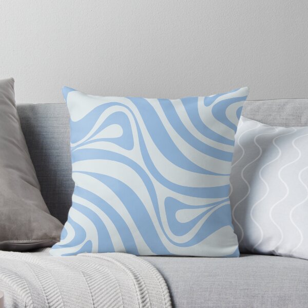 Item preview, New Groove Retro Swirl Abstract in Powder Blue designed and sold by kierkegaard.