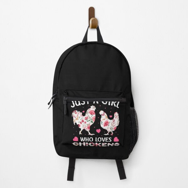 Item preview, Just A Girl Who Loves Chickens, Cute Chicken Flowers Farm designed and sold by ElesaFox.