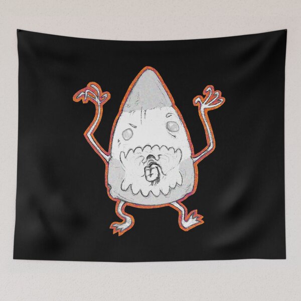 Item preview, Halloween Candy Corn Monster B&W designed and sold by RHokeArt.