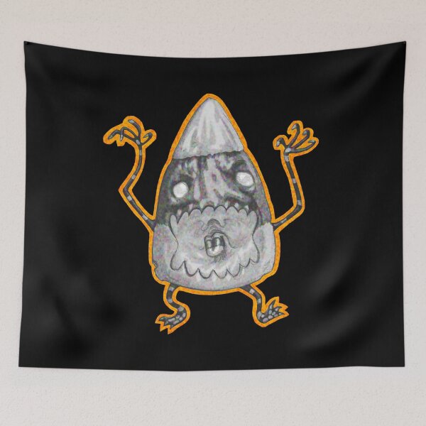 Item preview, Halloween Candy Corn Monster Grey designed and sold by RHokeArt.