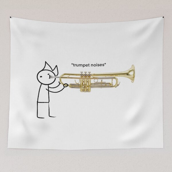 Item preview, Trumpet Noises Intensifies Design designed and sold by DeweyArtBee.
