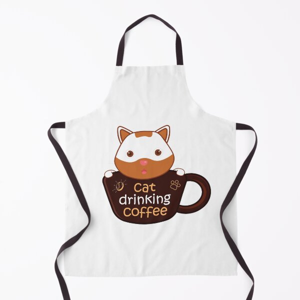 Item preview, Cute Cat Drinking Coffee designed and sold by conan adv.